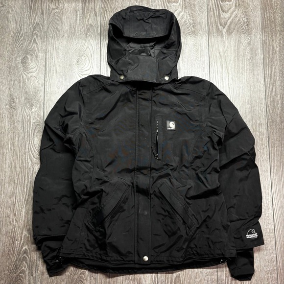 Carhartt Jackets & Blazers - Carhartt Women Black Waterproof Breathable Hooded Jacket WJ002 BLK Small Regular